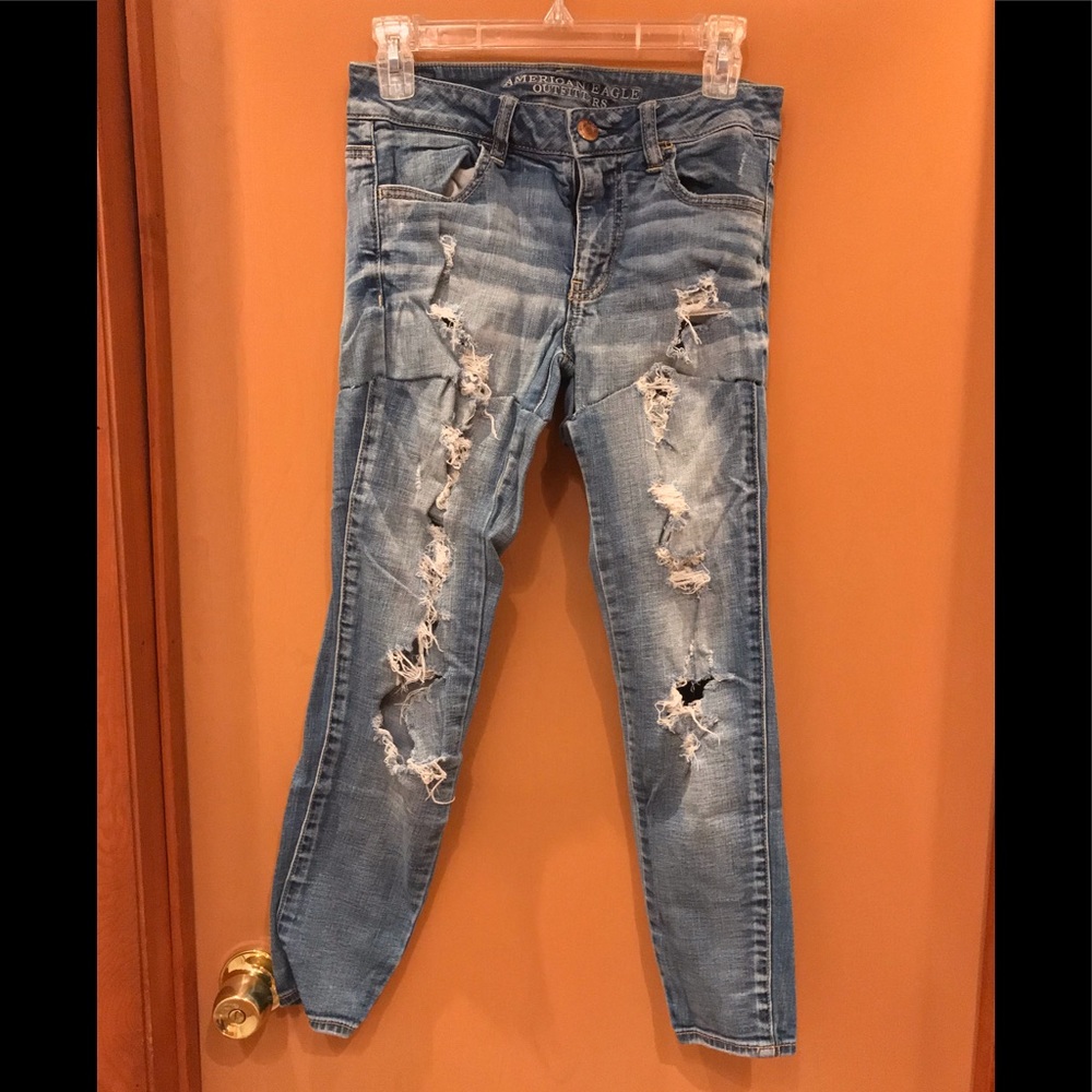 AEO mid-rise jegging ankle super stretch Size 4